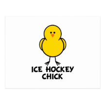 Ice Hockey Chick Postcard
