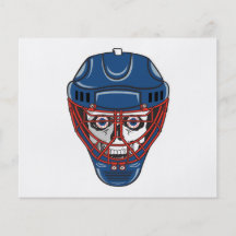 ice hockey goalie mask skull design personalised flyer