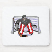 ice hockey goalie realistic vector illustration mouse mat