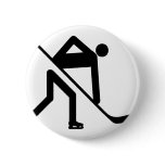 ice hockey icon pinback buttons