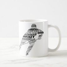 Ice Hockey Languages Text Art Coffee Mugs