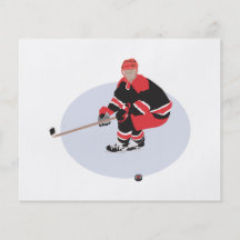 ice hockey player ready to strike personalized flyer