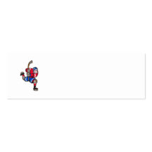 Ice Hockey Player Striking Stick Business Cards