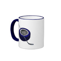 Ice hockey Puc and Stick Hockey lovers gift Coffee Mug