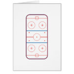 ice hockey rink graphic greeting cards