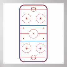 ice hockey rink graphic posters