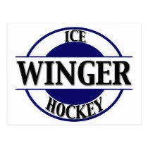 Ice Hockey Winger postcards