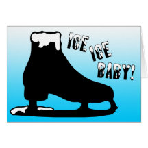 ice ice baby : ice skating party invitation card