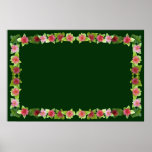 Ice Plant Combo Frame on solid green background Poster