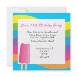 Ice Pop and Rainbow Invitations