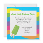 Ice Pops, Rainbows and Hearts invitations