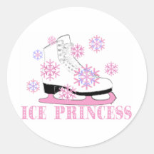 Ice Princess Skate Round Stickers