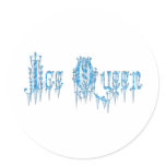 Ice Queen (Frozen Blue Words) Round Sticker
