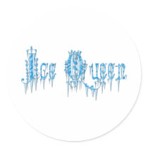 Ice Queen (Frozen Blue Words) Sticker