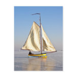 Ice sailing in the Netherlands Postcard