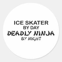 Ice Skater Deadly Ninja by Night Sticker