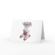 ICE SKATES in PINK by SHARON SHARPE Card
