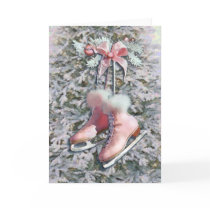 ICE SKATES in PINK by SHARON SHARPE Cards