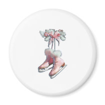 ICE SKATES in PINK by SHARON SHARPE Magnets