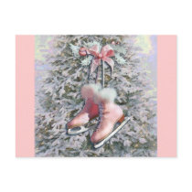 ICE SKATES in PINK by SHARON SHARPE Post Card