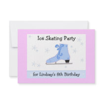 Ice Skating Birthday Party Invitation