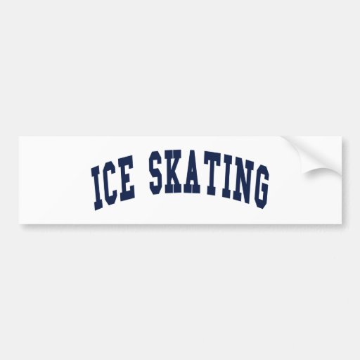 Ice Skating Bumper Sticker