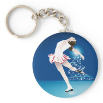 Ice Skating Button keychains