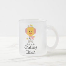 Ice Skating Chick Frosted Mug