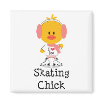 Ice Skating Chick Magnet