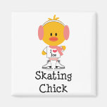 Ice Skating Chick Magnet