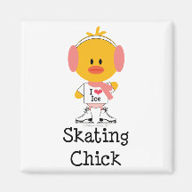Ice Skating Chick Magnet
