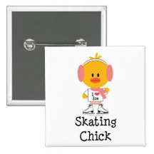Ice Skating Chick Pin