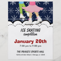 Ice Skating Competition (Dark Blue) Flyer