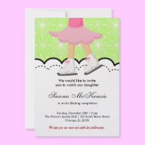 Ice Skating Competition (Green) invitations