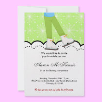 Ice Skating Competition (Green) invitations