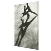 Ice Skating Couple Canvas Prints