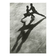 Ice Skating Couple Custom Invites