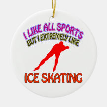 Ice Skating designs Christmas Ornament