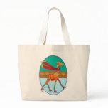 Ice Skating Giraffe in the Oval Rink Tote Bag