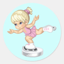 Ice Skating Girl Stickers