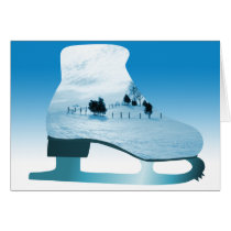 Ice Skating Greeting Card cards