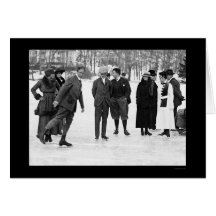 Ice Skating in Tuxedo Park, NY 1920 Greeting Cards
