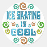 Ice Skating is Cool Round Stickers