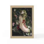 Ice Skating Mice Ornament Card