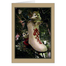 Ice Skating Mice Ornament Card