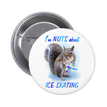 Ice Skating Nut Button