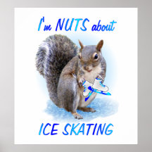 Ice Skating Nut Poster