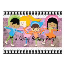Ice Skating Party Birthday Invitation invitations