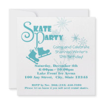 Ice Skating Party Invitations