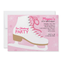 Ice Skating Party Invitations - Pink